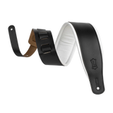 Levy's Amped Leather Series M26PD-BLK-WHT Guitar Strap *Free Shipping in the USA*