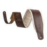 Levy's Amped Leather Series M26PD-BRN-CRM Guitar Strap *Free Shipping in the USA*