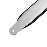 Levy's M26PD-WHT-BLK Leather Guitar Strap *Free Shipping in the USA*