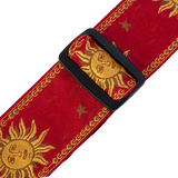 Levy's Sun Motif Series MPJG-SUN-RED Guitar Strap *Free Shipping in the USA*