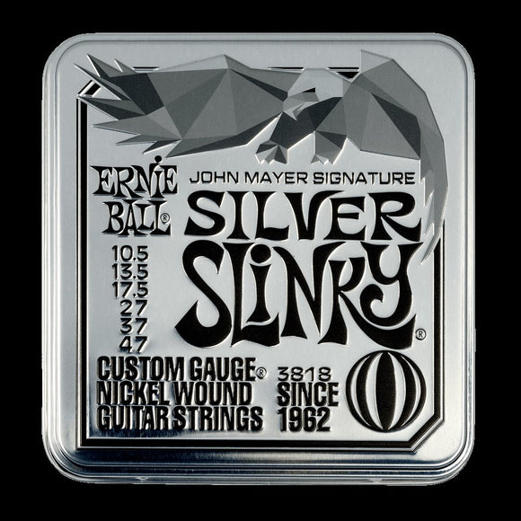 Ernie Ball John Mayer Silver Slinky Signature Electric Guitar Strings 3-pack Tin *Free Shipping in the USA*