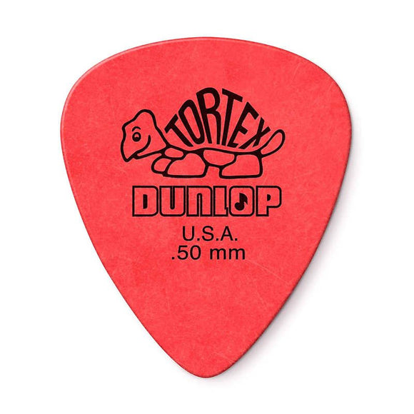 Dunlop Tortex Standard Picks .50mm, 12 Pack- 418P.50 Red