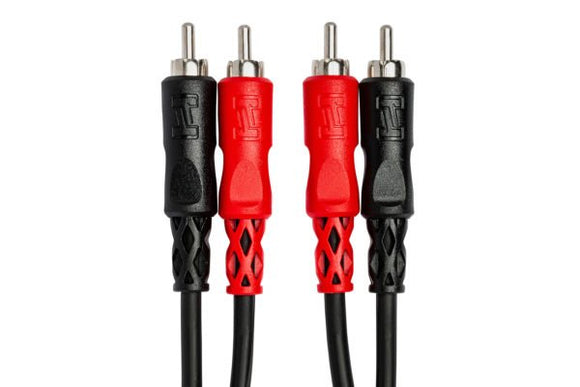 Hosa Dual RCA - Dual RCA Stereo Interconnect Cables 2 Meters Long