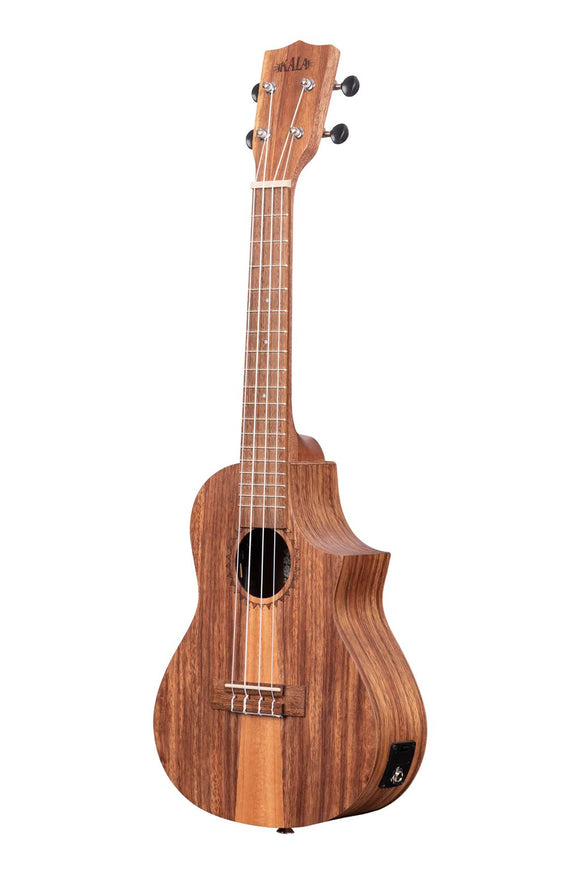 Kala KA-TK-C-CE Teak Tri-Top Concert Ukulele w/ Cutaway & EQ